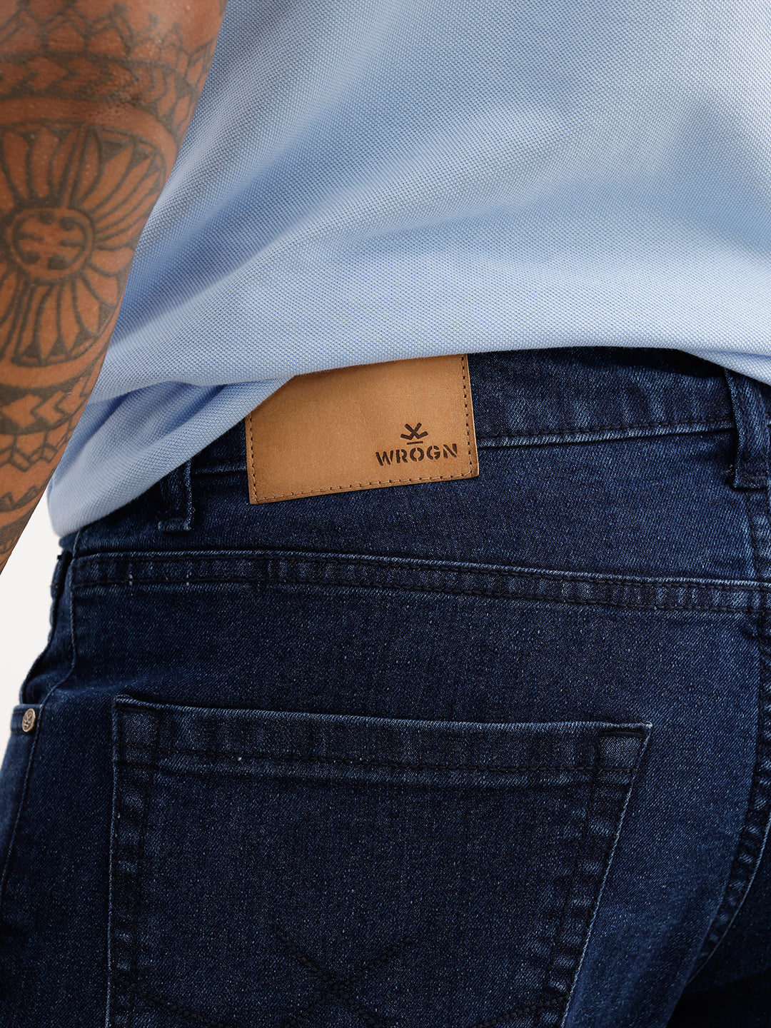Solid Slim Fit Denim Jeans | Dark Blue