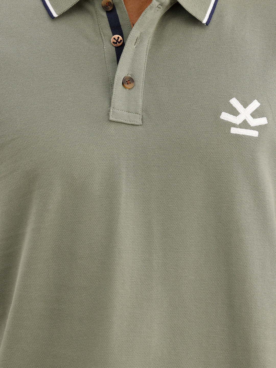 Slim Fit Tipping Collar Polo T-Shirt | Green