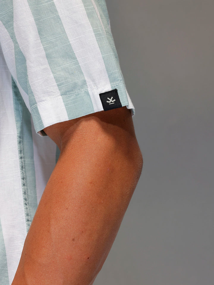 Men's casual oversize stripe shirt | White