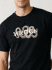 Classic Oversized Placement Printed T-Shirt | Black