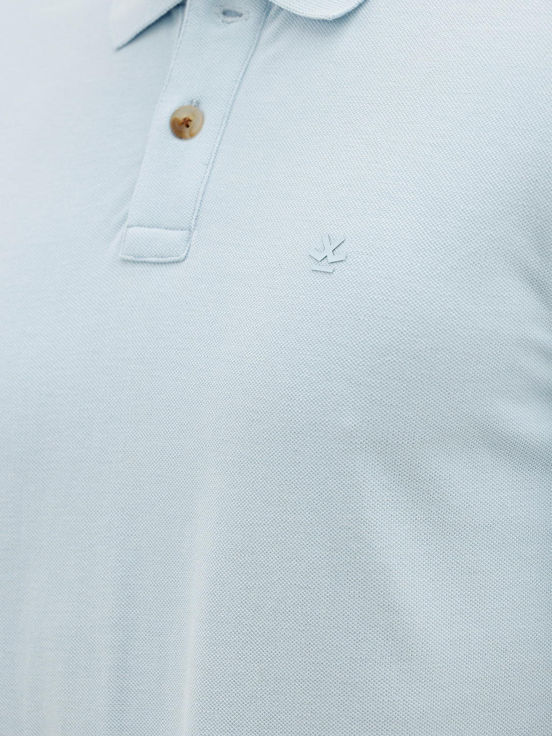 Solid Slim Fit Polo T-Shirt | Light Blue