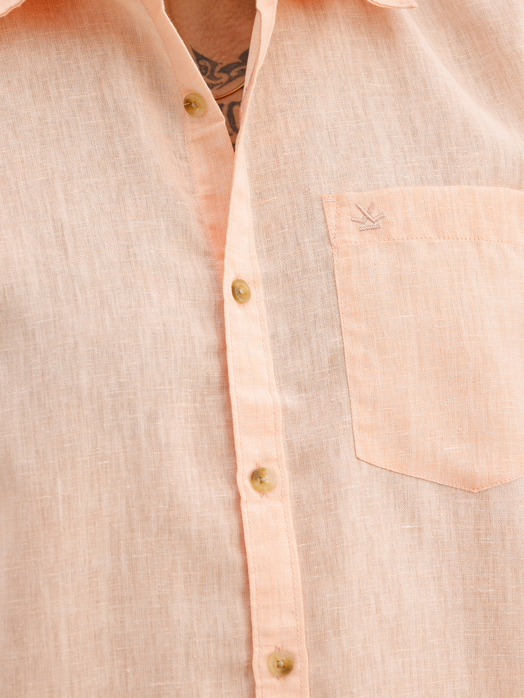 Solid Regular Fit Full Sleeve Shirt | Orange | WVSH2527F