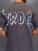 Men's oversized graphic T-shirt with bold back print | Charcoal