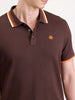 Tipping Collar Polo T-Shirt   |  Brown