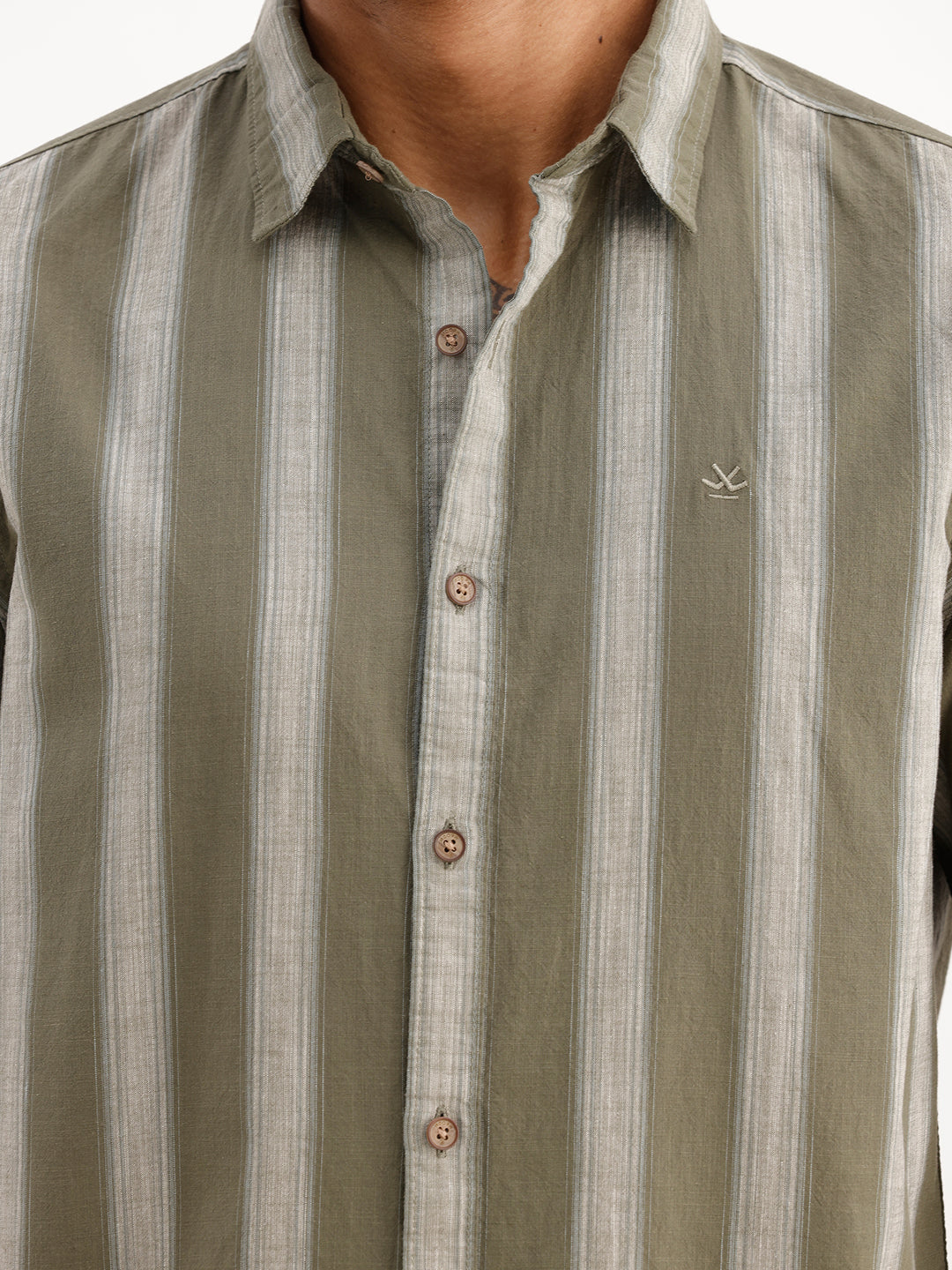 Classic Slim Fit Checkered Shirt | Olive