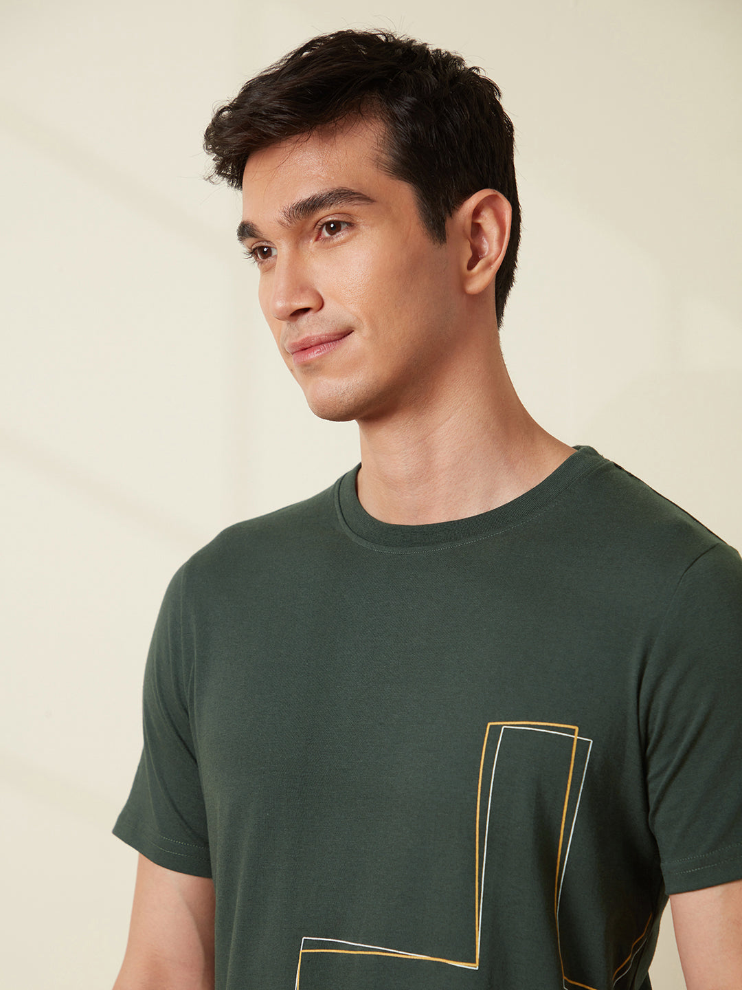 Classic Crew Neck Olive T-Shirt