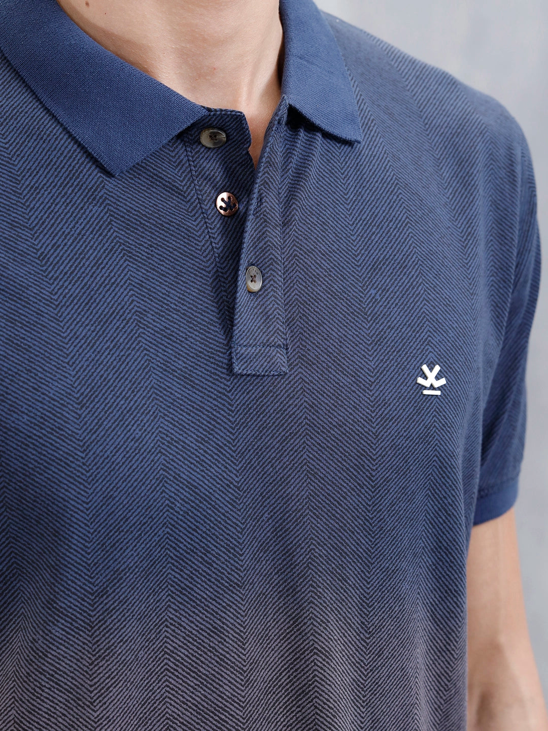 Men's Slim Fit Washed Polo T-Shirt | Dark Blue