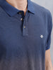 Men's Slim Fit Washed Polo T-Shirt | Dark Blue