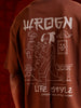 Men’s oversized chest print T-shirt | Brown