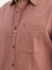 Solid Slim Fit Full Sleeve Shirt | Light Brown