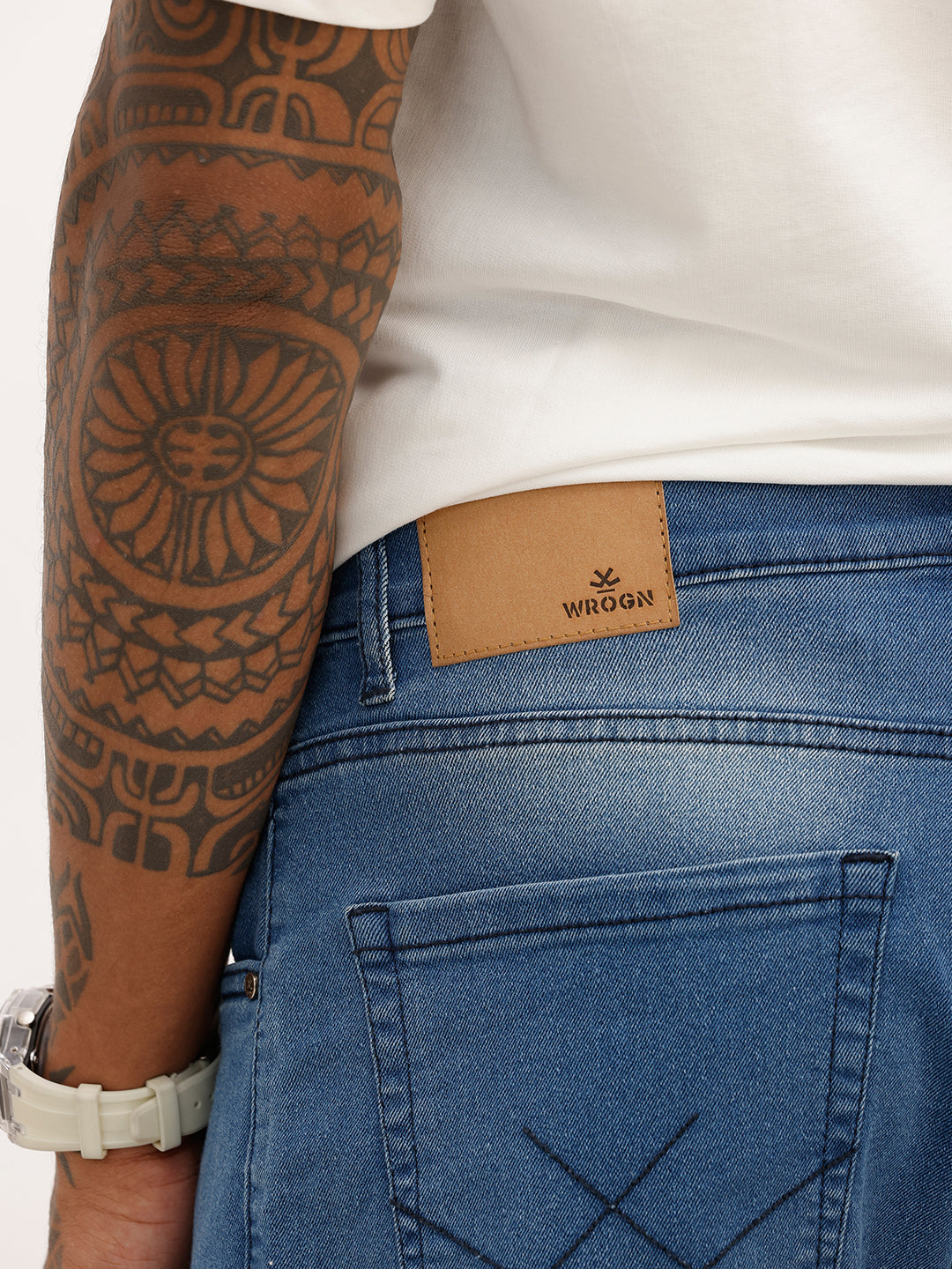 Heavy Faded Relaxed Fit Denim Jeans | Dark Blue