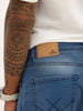 Heavy Faded Relaxed Fit Denim Jeans | Dark Blue