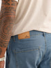 Classic Solid Denim Cargos | Light Blue