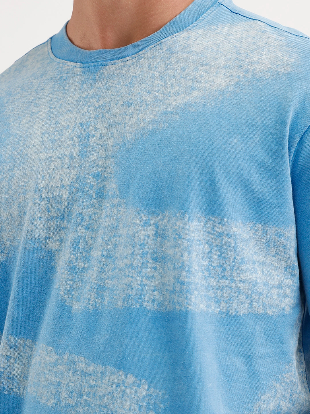 Oversized Placement Printed T-Shirt | Blue
