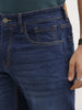 Straight Fit Faded Denim Jeans | Blue
