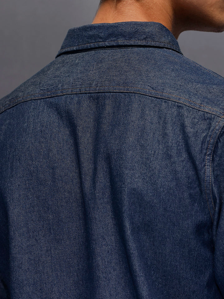 Men's Slim Fit Denim Shirt  |  Blue
