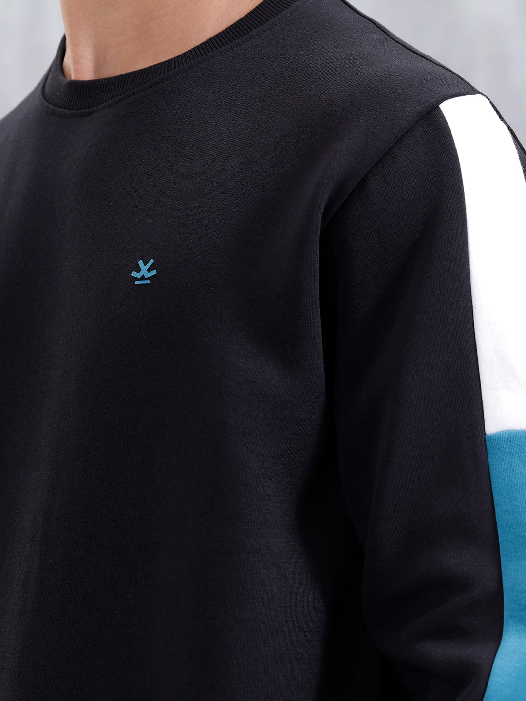 Solid Casual Slim Fit Sweatshirt | Black