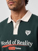 Oversized Contrast Collar Polo T-Shirt | Dark Green