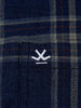 Men's casual checkered pattern slim fit shirt | Navy Blue