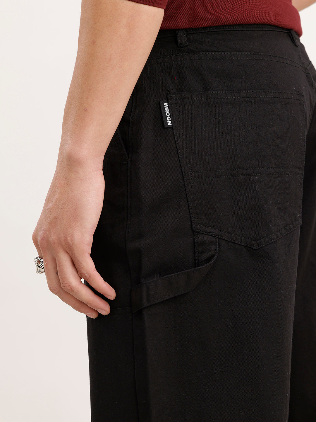 Loose Fit Cut & Sew Trouser  | Black