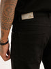 Solid Slim Fit Denim Jeans | Black