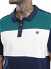 Navy Colour Block PoloT-Shirt