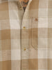 Classic Slim Fit Checkered Shirt | Khaki