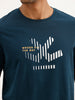 Slim Fit Foil Printed T-Shirt | Teal