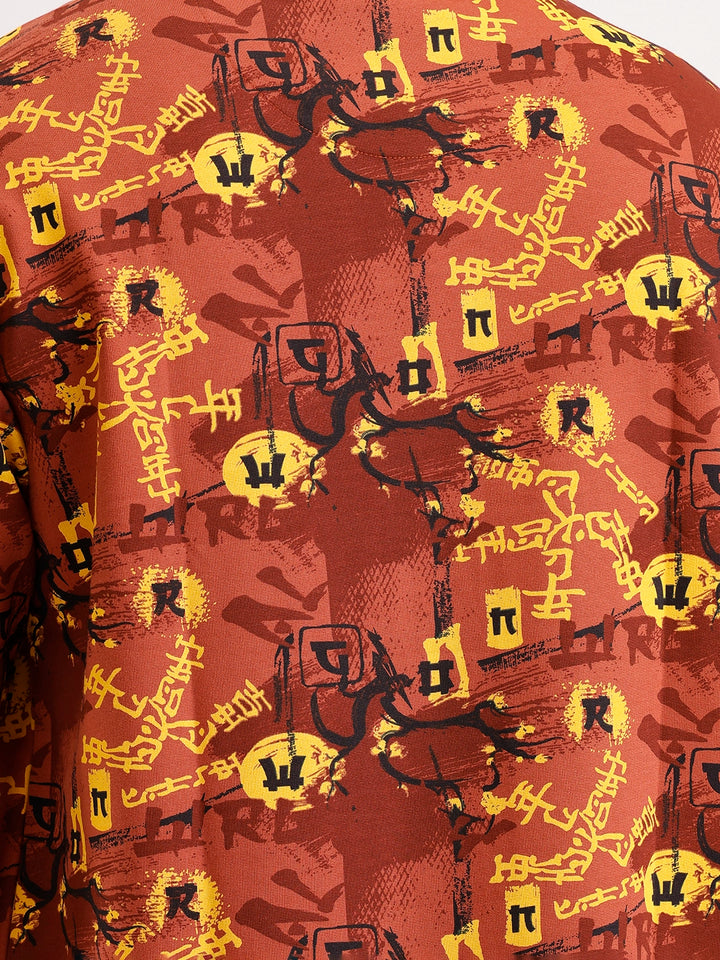 Classic Oversized AOP T-Shirt  | Rust