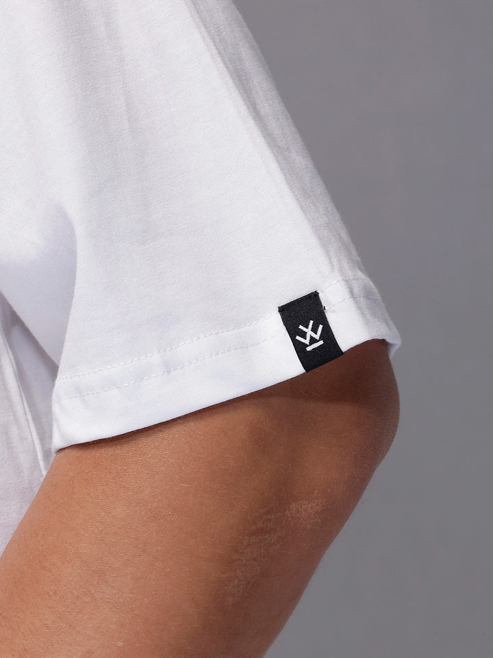 Classic Placement Printed T-Shirt   |  White