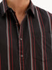Classic Regular Fit Striped Shirt | Black