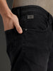 men's causal straight fit jeans | Black