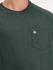 Solid Oversized Ragland Crew Neck T-Shirt | Dark Green