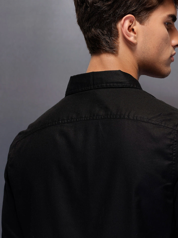 Men's Casual Slim Fit Shirt  | Black