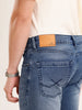 Straight Fit Faded Denim Jeans | Light Blue
