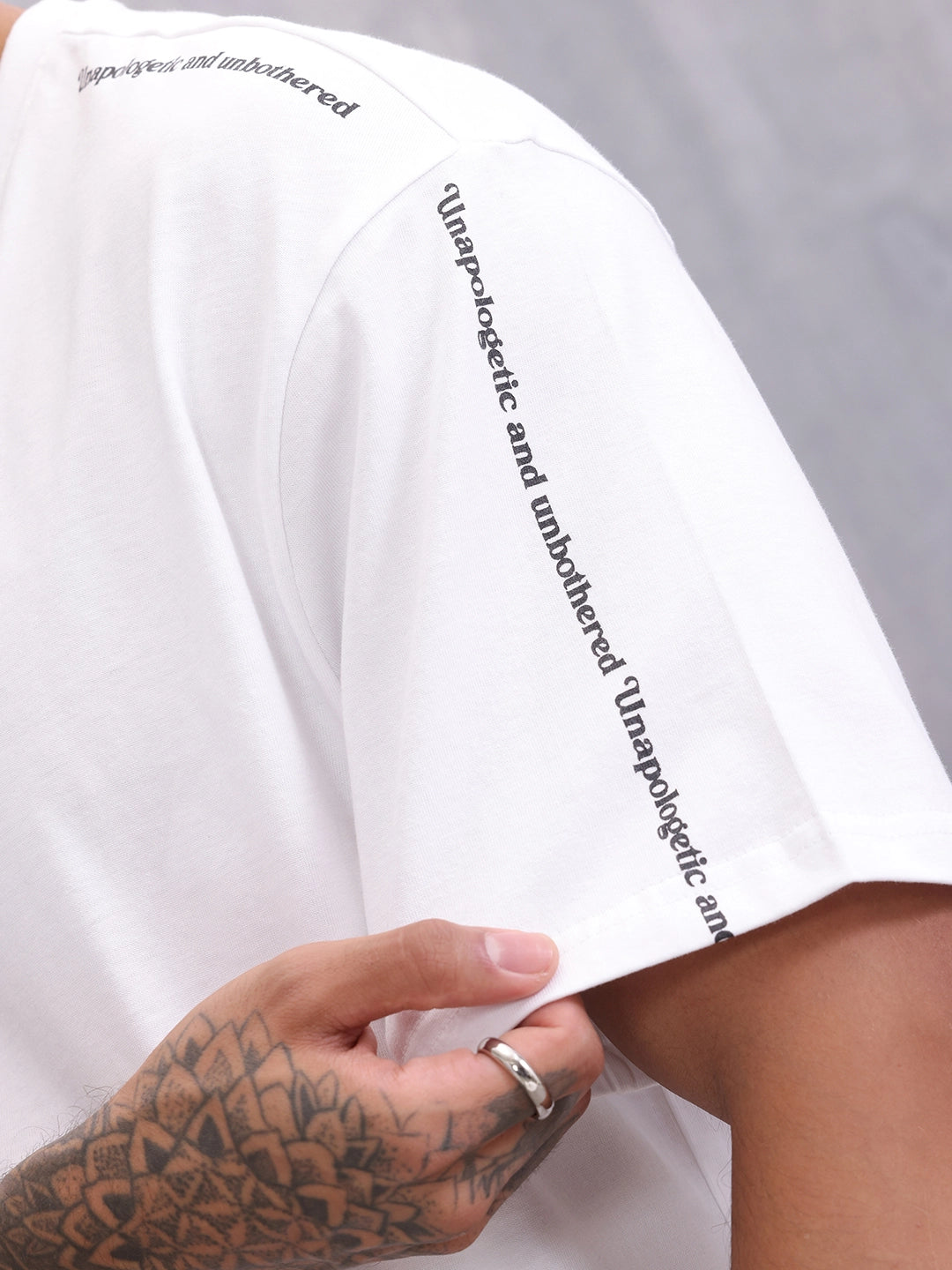 Typo Graphic Printed Oversized Fit T-shirt | White
