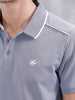 Polo T-Shirt With Contrast Trim Details | Grey