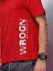 Men’s slim fit placement print t-shirt | Red