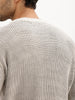 Solid Comfort Fit Knitted Sweatshirt | Grey