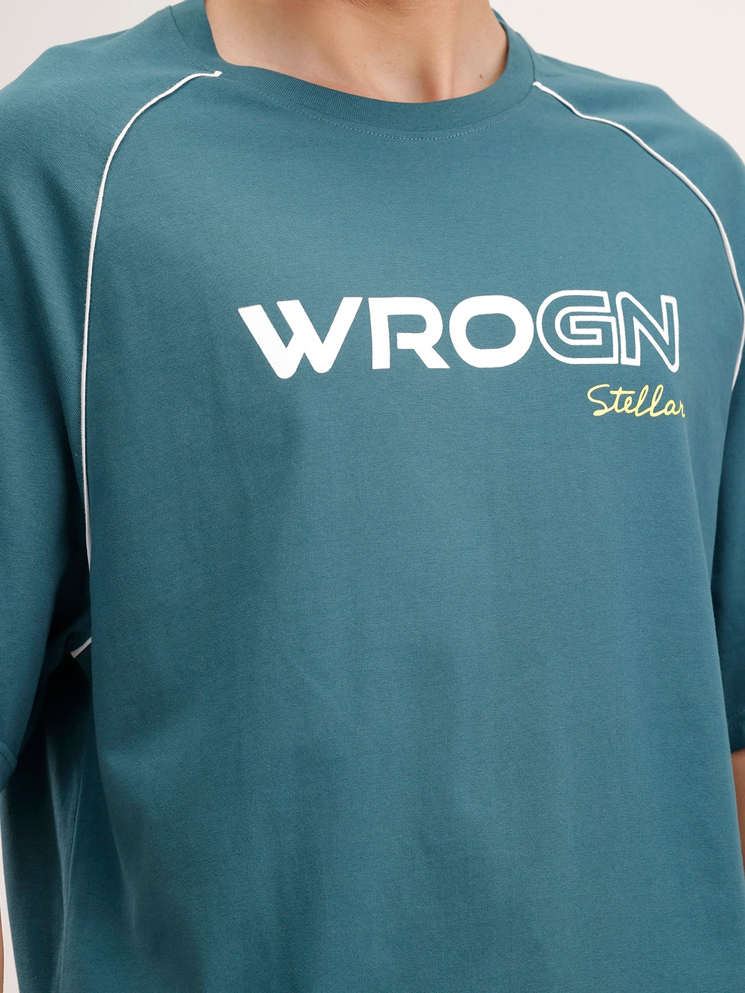 Oversized Fit Raglan Collar T-Shirt | Green