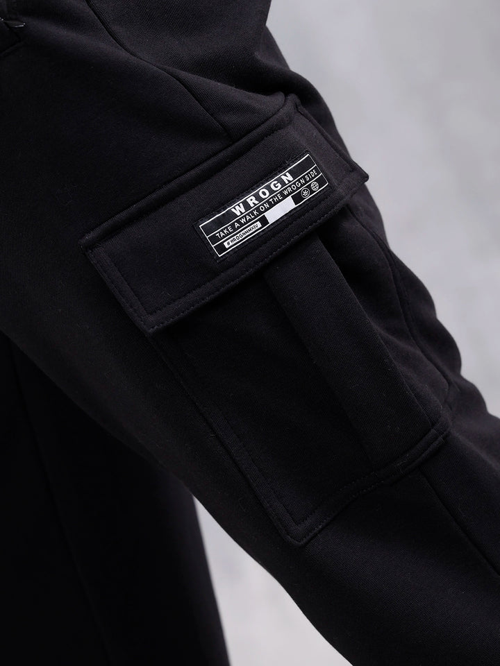 Men’s Straight Fit Knit Jogger With Pockets |Black