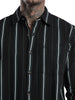 Elite Black & Green Striped Shirt