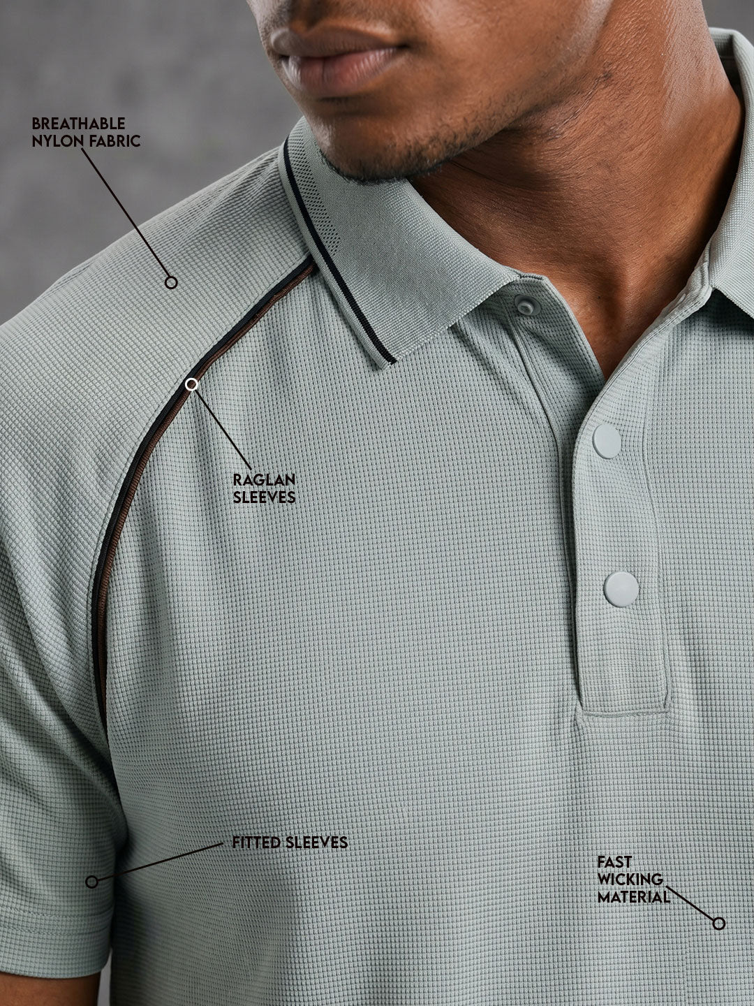 Nylon Polo | Active |  Grey