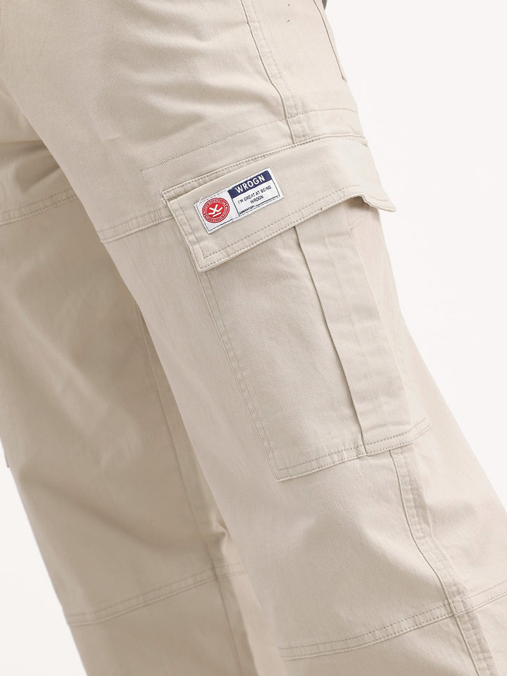 Relaxed Fit Cargo Trouser | Beige
