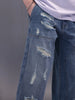 Heave Distress Loose Fit Jeans | Blue