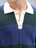 Men's Striped Polo Collar Sweater | Blue