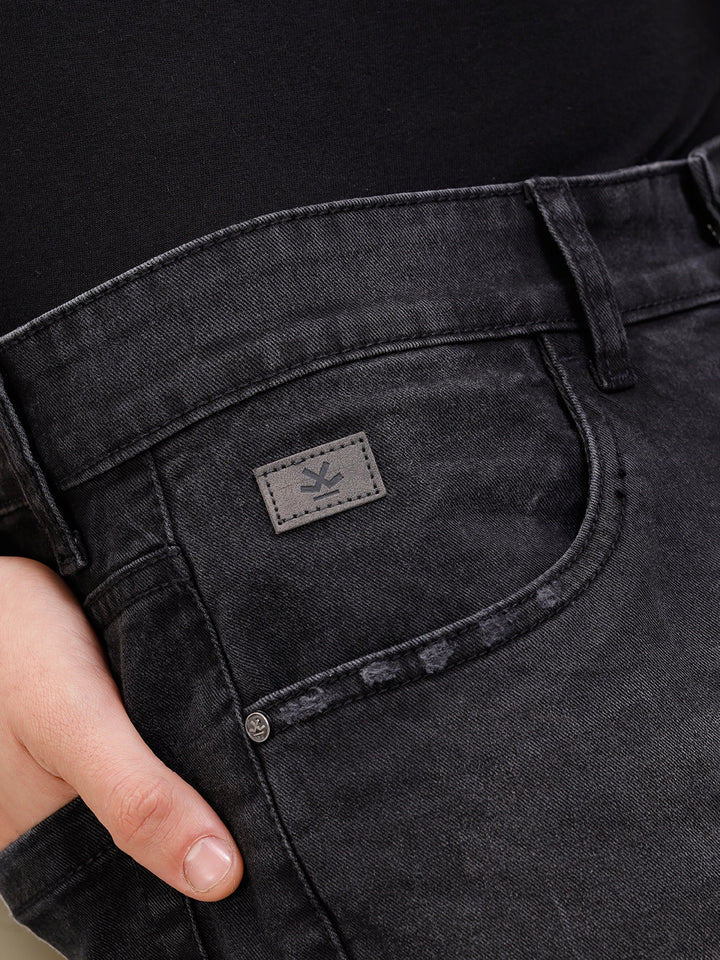 Vintage Washed Distressed Jeans I Black