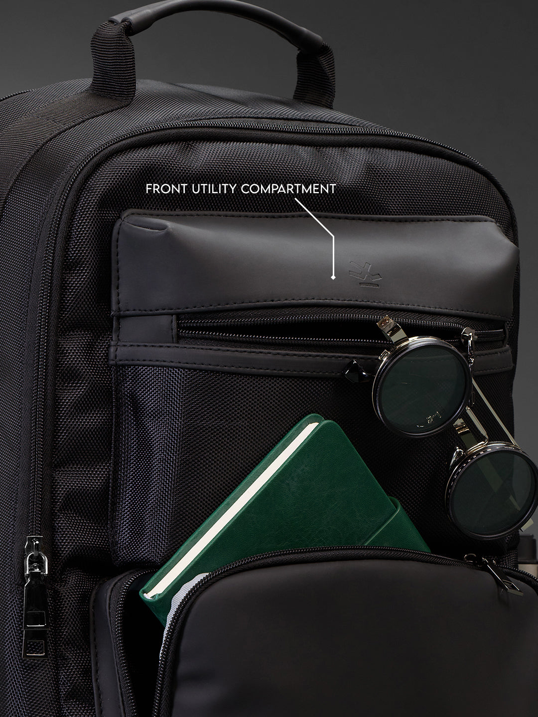 Textured Panel Backpack | Black (30L)
