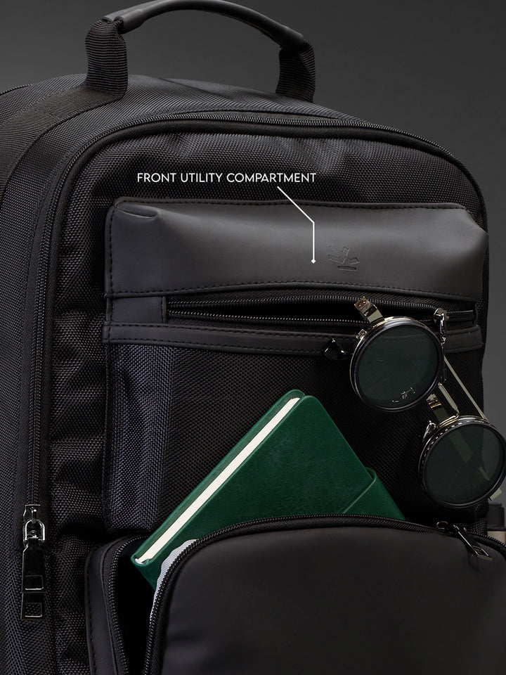 Textured Panel Backpack | Black (30L)