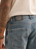 Washed Straight Fit Denim Jeans | Light Blue